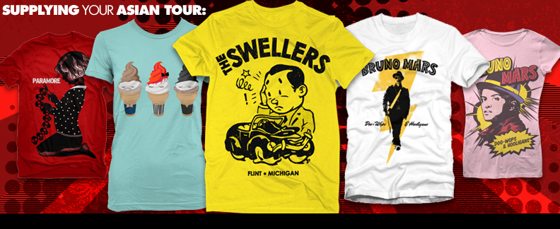 Is your band about to tour in Asia but you don�t have a merch contact for the region? Mammoth has you covered.